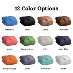 Classic Comforter Reversible All-Season Medium Weight Down Alternative Bedding By Blue Nile Mills -Cozy Bedding Home GUEST 8a8cc638 8275 4daa 8d4f eb5dd1965418