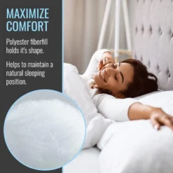 DMI Cooling Hypoallergenic Fiber Filled Pillow, Machine Washable, 20" X 26”, Polyester Fill, Hotel-Grade, Made In USA -Cozy Bedding Home GUEST 8be923e6 9fde 4bda a9ec 9dc91f5006f2