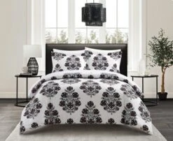 Chic Home Yazmin 7 Piece Duvet Cover Set Large Scale Floral Medallion Print Design Bed In A Bag Bedding Grey -Cozy Bedding Home GUEST 8c51cb8f 6d4f 4b24 a03b 61f7000fc899