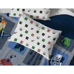 Saturday Park Minecraft Emblematic 100% Organic Cotton Bed Set -Cozy Bedding Home GUEST 8d431dfb 61bd 427f b105 ba53f71d12bc