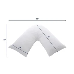 Cheer Collection Hypoallergenic Down Alternative Pregnancy V Pillow With Zippered Cover -Cozy Bedding Home GUEST 928fab43 8d50 47bb bf12 3421f8bba297