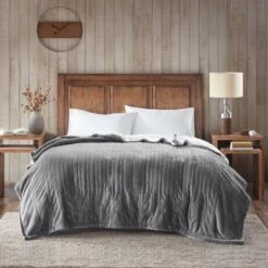 Woolrich Electric Plush To Berber Bed Blanket