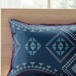 Blair Full/Queen 3pc Reversible Comforter Mini Set Navy/Purple -Cozy Bedding Home GUEST 94601100 e5c2 4369 be84 618fd6ab0579