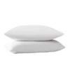 Truly Soft King Green Solid Pillowcase Pair White