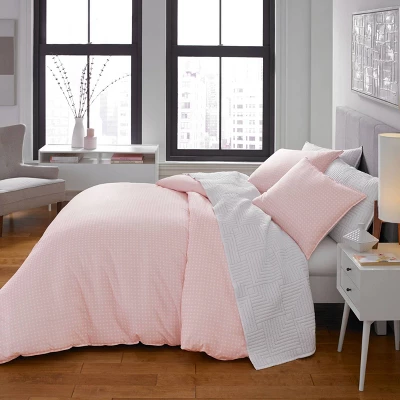 Full/Queen Penelope Duvet Cover Set Pink - City Scene 3 Full/Queen Penelope Duvet Cover Set Pink - City Scene