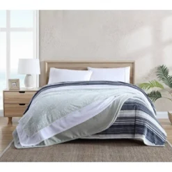 Organic Cotton Patterned Bed Blanket Blue - Tommy Bahama 8 Organic Cotton Patterned Bed Blanket Blue - Tommy Bahama -Cozy Bedding Home GUEST 97256202 a4e9 410b ac62 8c74d8b0acc7