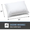 DMI Cooling Hypoallergenic Fiber Filled Pillow, Machine Washable, 20" X 26”, Polyester Fill, Hotel-Grade, Made In USA