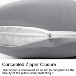 2 Pcs Body 20"x60" 1800 Microfiber Soft Pillowcase Grey - PiccoCasa -Cozy Bedding Home GUEST 9bd134fe 906a 47d7 8d94 5d655921b85d