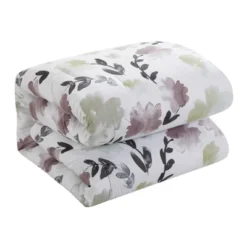 Chic Home Everly Green 7 Piece Duvet Cover Set Reversible Watercolor Floral Print Striped Pattern Design Bedding Multi-color -Cozy Bedding Home GUEST 9cc5acf0 fb69 4c5d bf0e d0df1681419b