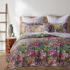 Basel Floral Quilt And Pillow Sham Set - Levtex Home -Cozy Bedding Home GUEST 9d14cb6b 9164 49b8 8201 1d0371dc00f5
