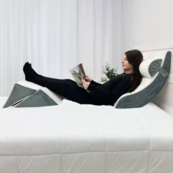 Imaginarium 4pc Adjustable Wedge Pillow Set: Memory Foam & Foam Support, Knitted Polyester Cover, Machine Washable, Universal Sleeper Design -Cozy Bedding Home GUEST 9dd4adfe 1fd9 431d aab1 6ff3aba2eb95