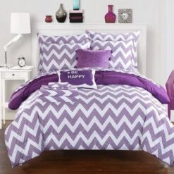 Foxville Pinch Pleated And Ruffled Chevron Print Reversible Multi Piece Comforter Set - Chic Home Design® -Cozy Bedding Home GUEST 9f7ff029 a136 4aa3 876c d1a1c6f942d8