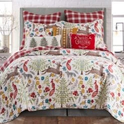 Folk Deer Holiday Quilt Set - Levtex Home -Cozy Bedding Home GUEST 9f9e1ffa 1a40 4ec6 ad54 6b3b15c18b97