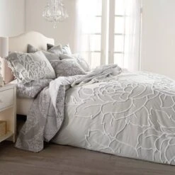 Peri Home Chenille Rose Duvet Cover & Sham Set Gray -Cozy Bedding Home GUEST 9febad3c 40b8 4867 b72f 02087487961c