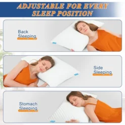 Itopfox Cooling Memory Foam Pillows, Firm And Soft Adjustable Pillow Set For Side, Back Or Stomach Sleepers -Cozy Bedding Home GUEST a034182d 2445 4bf9 8e20 b815b6ac00e4