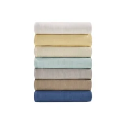 Freshspun Basketweave Cotton Bed Blanket -Cozy Bedding Home GUEST a35ebb02 8b26 41cc a111 3351039a2ff0