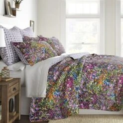 Basel Floral Quilt And Pillow Sham Set - Levtex Home -Cozy Bedding Home GUEST a47b2629 7bc7 45e6 ae84 14ea94ac8423
