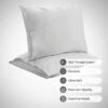 Circles Home Breathable Standard Envelope Pillow Case – Grey (2 Pack)