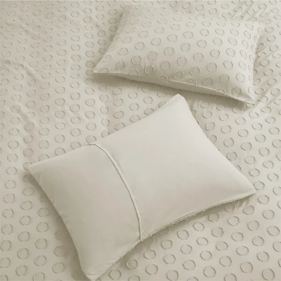 Peace Nest Ultra-Lightweight Microfiber Clipped Duvet Cover Set With Circle Pattern 6 Peace Nest Ultra-Lightweight Microfiber Clipped Duvet Cover Set With Circle Pattern - Image 4