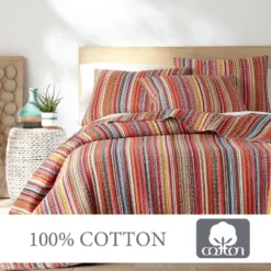 Uluru Stripe Quilt And Pillow Sham Set - Levtex Home -Cozy Bedding Home GUEST a53e125c d6b2 4314 b750 a4af84b7e592