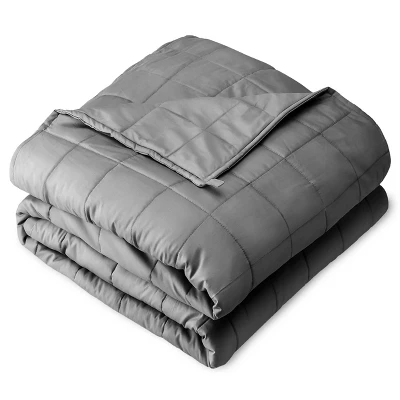 48" X 72" Gray Cotton Weighted Blanket By Bare Home 8 48" X 72" Gray Cotton Weighted Blanket By Bare Home - Image 6