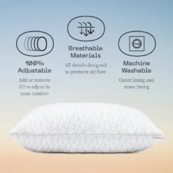 Coop Home Goods The Original - Adjustable Memory Foam Pillow - Greenguard Gold Certified -Cozy Bedding Home GUEST aa38f2c0 6493 4d5e b36f ee0fc9f80f32
