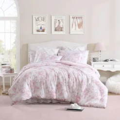 Laura Ashley Delphine Comforter Bedding Set Pink