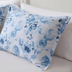 Intelligent Design Twin/Twin XL Lena Floral Striped Comforter Set Blue: Hypoallergenic Dorm Bedding, OEKO-TEX Certified -Cozy Bedding Home GUEST ac00c519 b07c 428d aed9 1623c7fff065