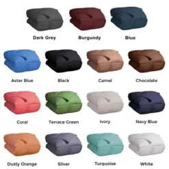 Classic Comforter Reversible All-Season Medium Weight Down Alternative Bedding By Blue Nile Mills -Cozy Bedding Home GUEST ae917448 7197 436f 85e7 5d0fdcaa4b11