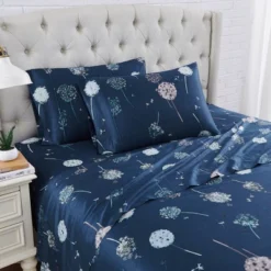 Southshore Fine Living Dandelion Dreams 100% Cotton 300 TC 22-inch Extra-Deep Pocket Sheet Set