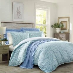 Jaynie Stonewashed Reversible Duvet Cover & Sham Set - Laura Ashley -Cozy Bedding Home GUEST b6adf3aa 694e 430b a104 1c2a7d636ff8