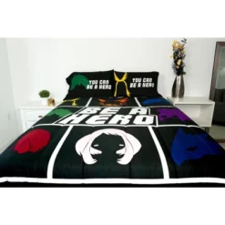 Just Funky My Hero Academia Be A Hero 90x86 Inch Full/Queen Comforter -Cozy Bedding Home GUEST b9f233cc 4a99 45c5 95a7 e42ce2e23d4b