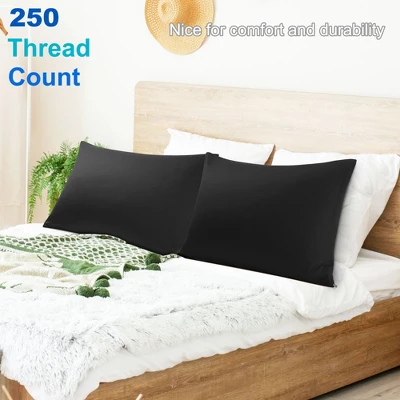 PiccoCasa Cotton Pillow Cover Cases Zippered Pillowcases 2 Pcs 3 PiccoCasa Cotton Pillow Cover Cases Zippered Pillowcases 2 Pcs