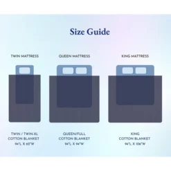 Bed Blanket | Soft 100% Cotton | Herringbone Design | All-Season Thermal Layering By California Design Den - White, King (106" X 94") -Cozy Bedding Home GUEST baf5d49b 684f 4b04 810f 4e6dcfd4d9fe