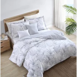 5pc Full/Queen Kayo Comforter & Sham Bonus Set Gray - Tommy Bahama -Cozy Bedding Home GUEST bb05ea93 96e2 40aa 95dd b155f89afe26