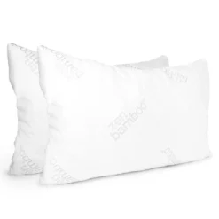 Zen Bamboo Breathable Bed Pillows For Sleeping, 2-Pack -Cozy Bedding Home GUEST c689a995 0e88 471b 88f2 21e592e1383c