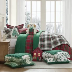 Hallmark Novelty Gingerbread House Dec Pillow Sham Red -Cozy Bedding Home GUEST c71293d0 bace 4521 b5b1 3d0f1c506b36