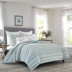 Clearwater Cay Reversible Comforter & Sham Set Blue - Tommy Bahama -Cozy Bedding Home GUEST c7168fa1 907c 4c0c aa52 4b643bed387d