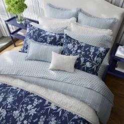 Laura Ashley 7pc Full/Queen Branch Toile 100% Cotton Comforter Sham Bonus Set Blue 14 Laura Ashley 7pc Full/Queen Branch Toile 100% Cotton Comforter Sham Bonus Set Blue -Cozy Bedding Home GUEST c852e073 2564 433c ad92 a4150b429c5d