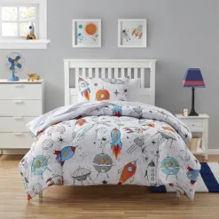 Floating In Space Kids Printed Bedding Set Includes Sheet Set By Sweet Home Collection -Cozy Bedding Home GUEST c98d6da4 3cca 4d2a 96a1 3499bbc5c874