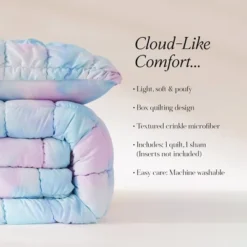 Lush Decor Twin XL Puff Bed Blankets Rainbow 2pc Set -Cozy Bedding Home GUEST ca1fd9ec a114 470b bd0a 844724f913e6