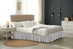 Ruffled Elastic Wrap Around Bedskirt 15 Inch Drop - CGK Linens -Cozy Bedding Home GUEST cca2330d 5f73 467d 9b7c c1b561554eba