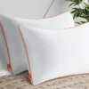 Gulches King Size Bed Pillows Set Of 2 - White, Luxury Hotel Quality, Fluffy, Cervical Support (For Back/Side/Stomach Sleepers)