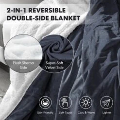 Tangkula 50" X 60" Heated Electric Reversible Fleece Blanket Blanket Throw W/ 10 Heat Levels, 9 Hours Auto Shut-Off, Overheat Protection Gray -Cozy Bedding Home GUEST d3252b34 07aa 4a6a 8b36 e8c05149c508