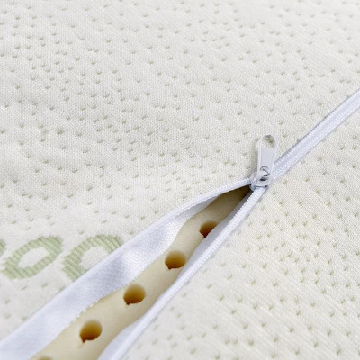 Cheer Collection Contoured Latex Memory Foam Pillow With Washable Cover - White (24" X 16" X 4") 4 Cheer Collection Contoured Latex Memory Foam Pillow With Washable Cover - White (24" X 16" X 4") - Image 2