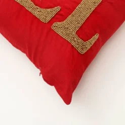 SEVOBAL Bed Pillows Uniquely Handcrafted Noel Themed Beaded Pillow Perfect For Elevating Holiday Home Decor, Cozy Gift For The Season, Red, 24"*16"*2" -Cozy Bedding Home GUEST d43ccf81 d735 4af8 8c3f 541e97e89bda