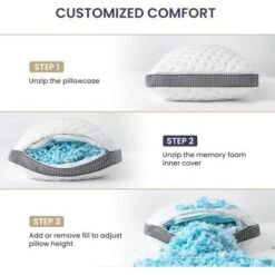 Cooling Pillow Queen Size 1 Pack, Cooling Gel Memory Foam Bed Pillow, Medium Firm Pillow For Sleeping, Cooling & Smooth Washable Cover 11 Cooling Pillow Queen Size 1 Pack, Cooling Gel Memory Foam Bed Pillow, Medium Firm Pillow For Sleeping, Cooling & Smooth Washable Cover -Cozy Bedding Home GUEST d5ea61f8 25cc 4e66 8b79 6d6f2277badf