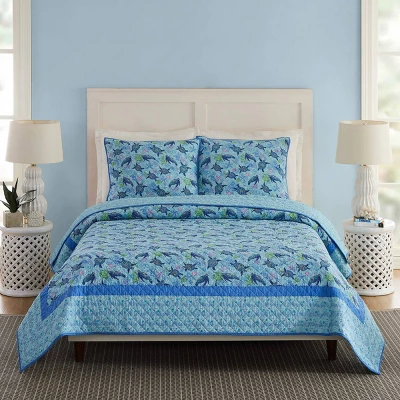 Vera Bradley Turtle Dream Quilt Bedding Set Blue 8 Vera Bradley Turtle Dream Quilt Bedding Set Blue - Image 6