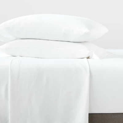 Full Garment Washed Microfiber Solid Sheet Set White - Room Essentials™ 3 Full Garment Washed Microfiber Solid Sheet Set White - Room Essentials™