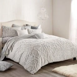 Peri Home Chenille Rose Duvet Cover & Sham Set Gray -Cozy Bedding Home GUEST e10b8a25 5992 49ae 83e4 ff6e745c1a01